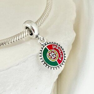 Pandora The Portuguese Republic Flag Exclusives Dangle S925 Silver Charm